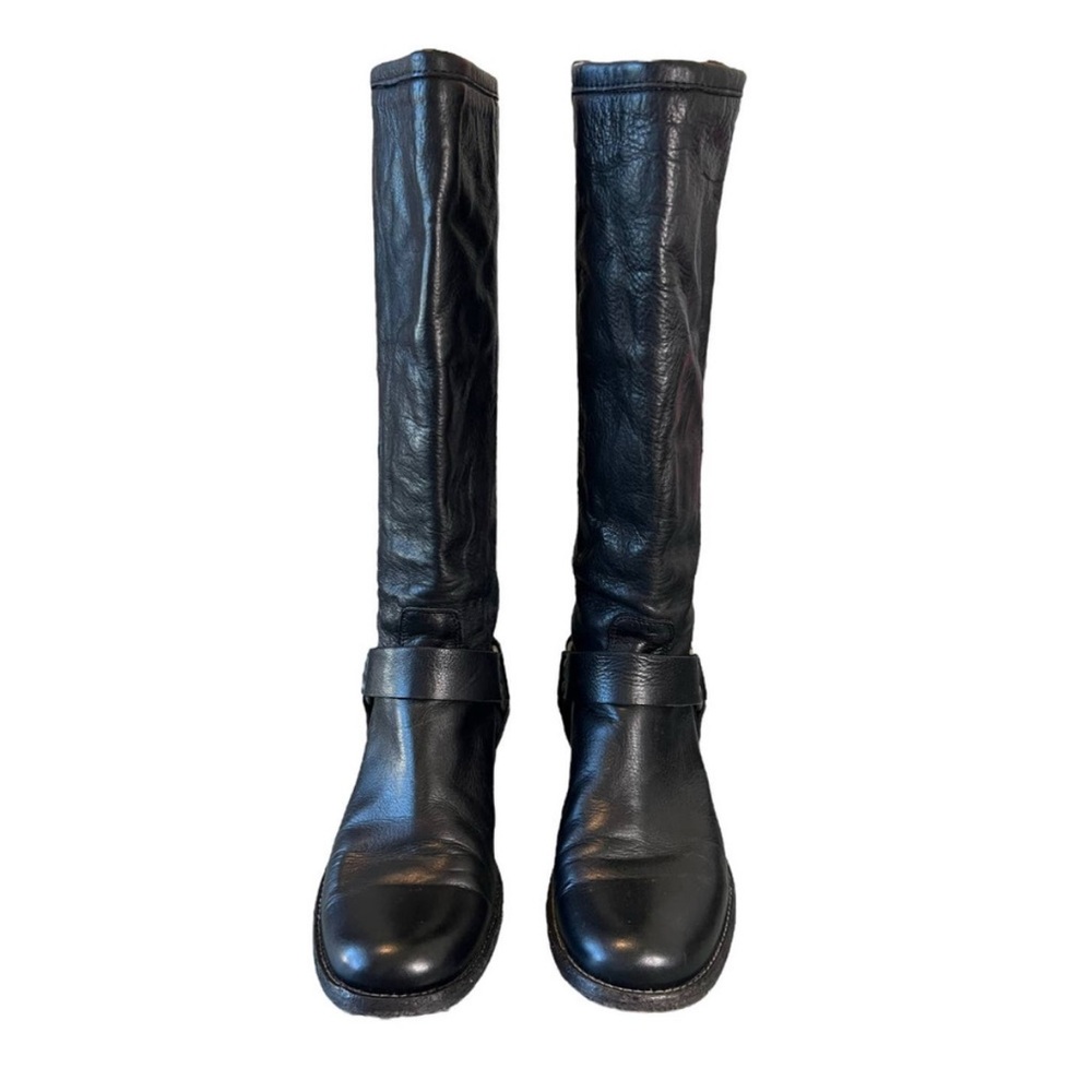 Size 8 Frye Signature Black Leather Riding Boots - Picture 2 of 14